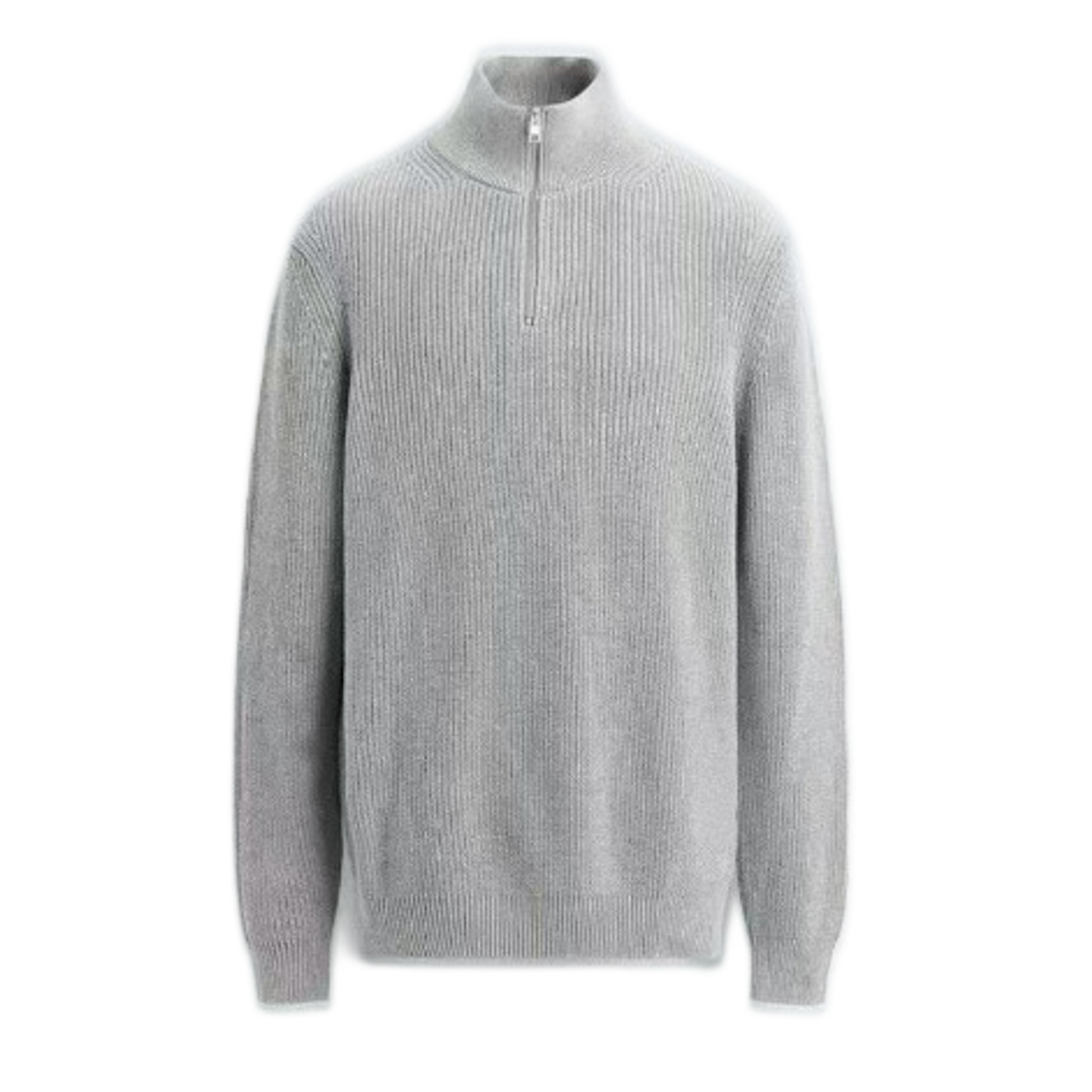 Sweater de algodón hombre color gris a rayas