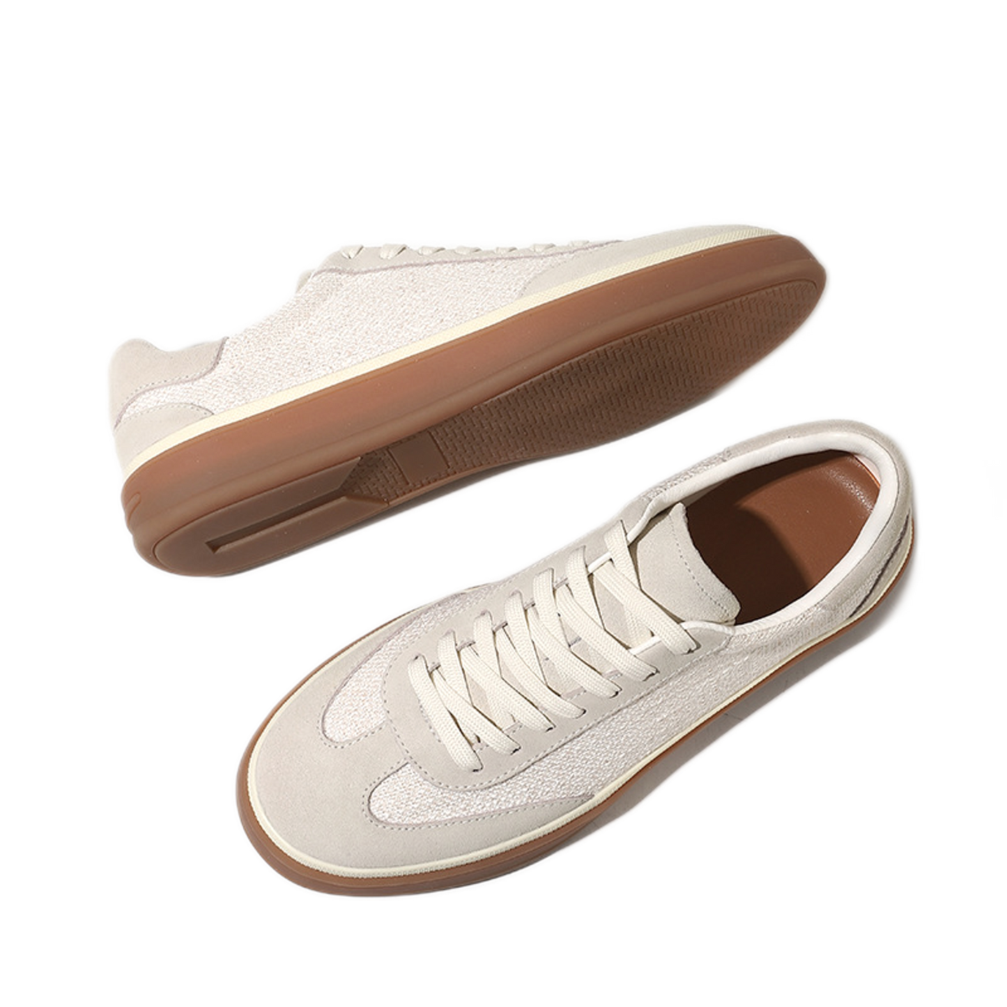 Zapato casual de cuero hombre color blanco, low-top