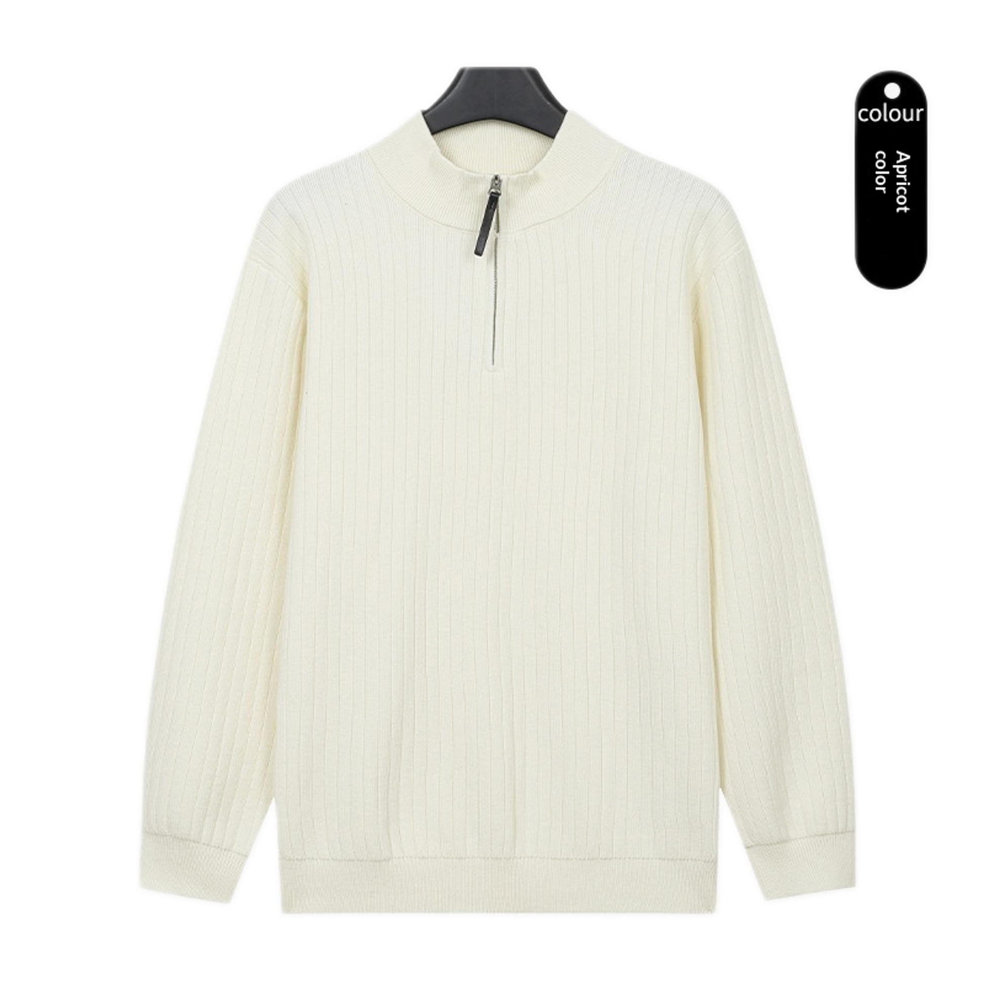 Sweater de lino hombre color albaricoque