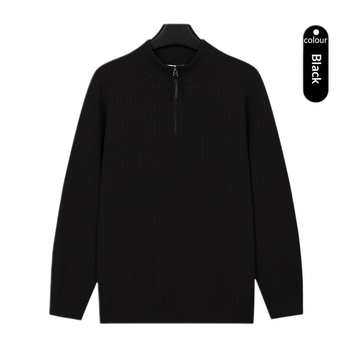 Sweater de lino hombre color negro