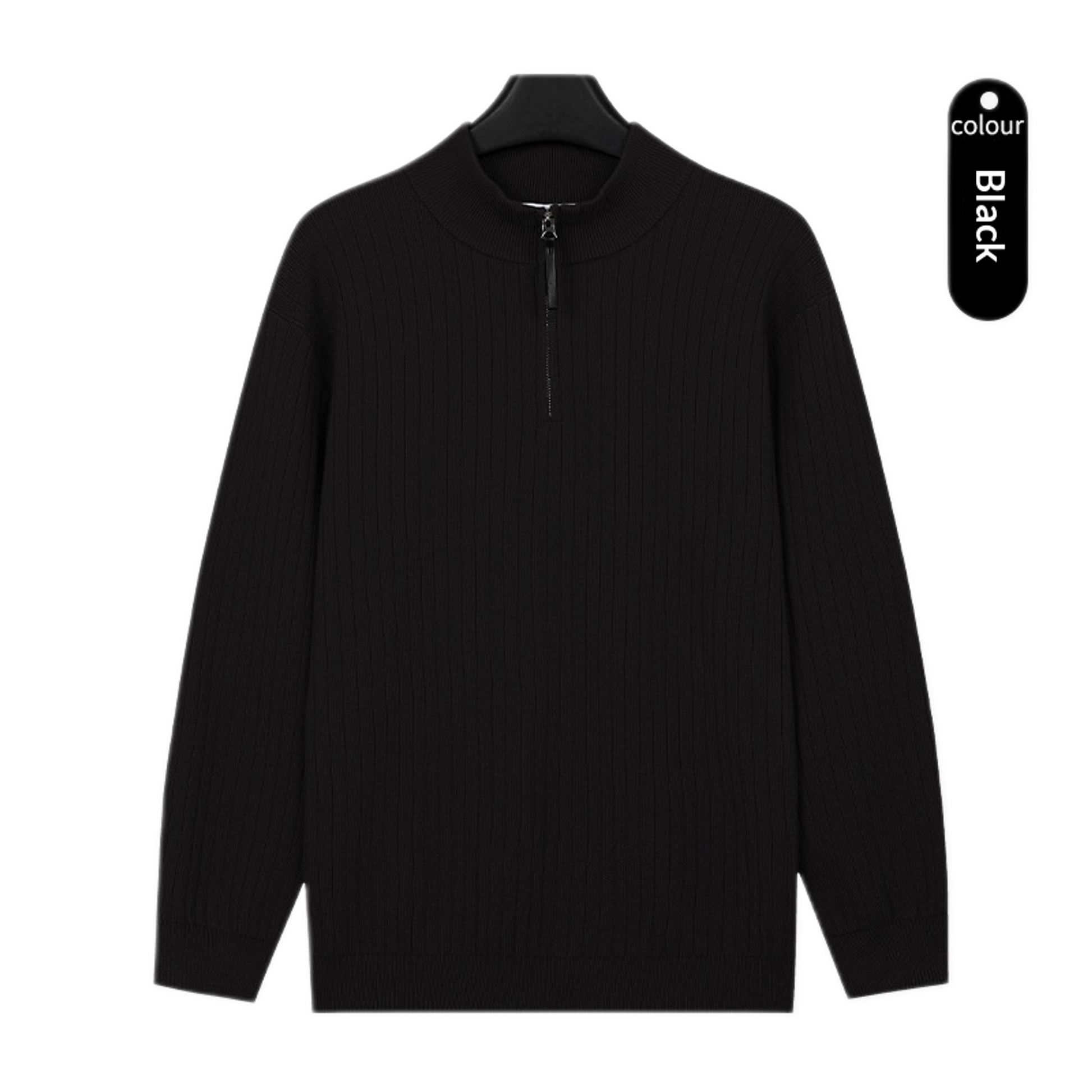 Sweater de lino hombre color negro