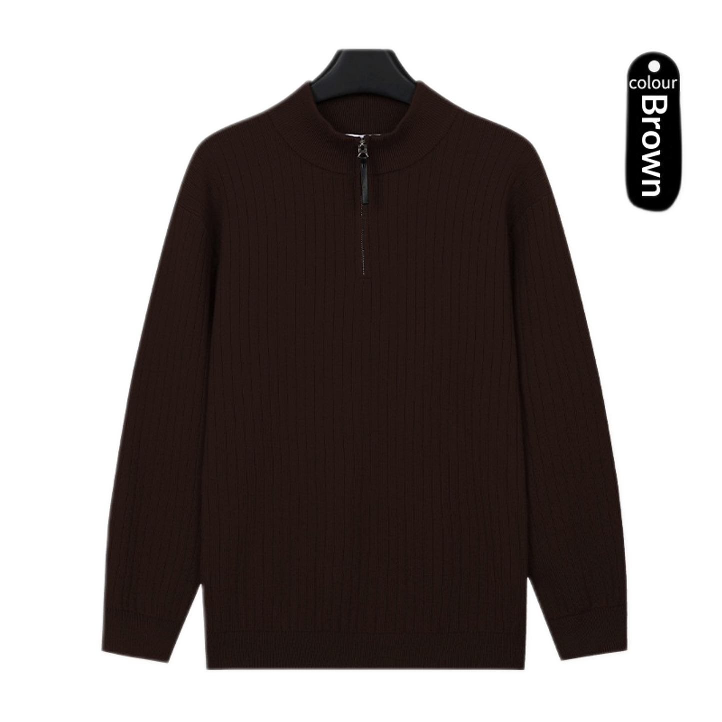 Sweater de lino hombre color café