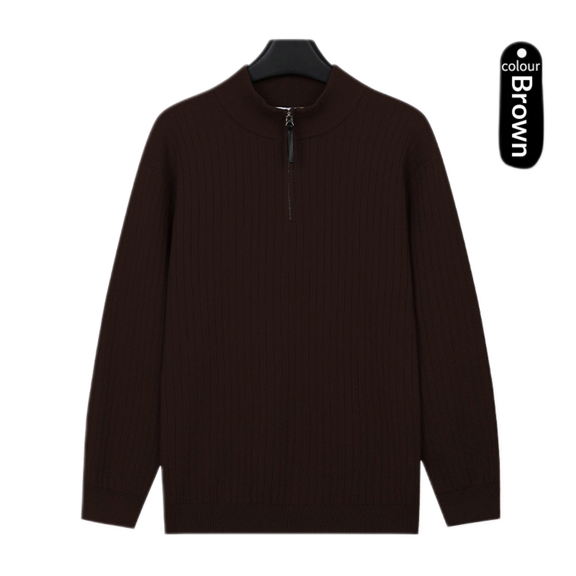 Sweater de lino hombre color café