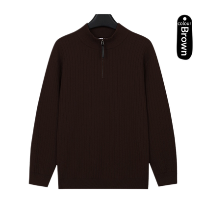 Sweater de lino hombre color café