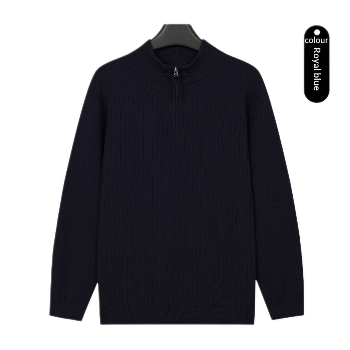 Sweater de lino hombre color azul zafiro