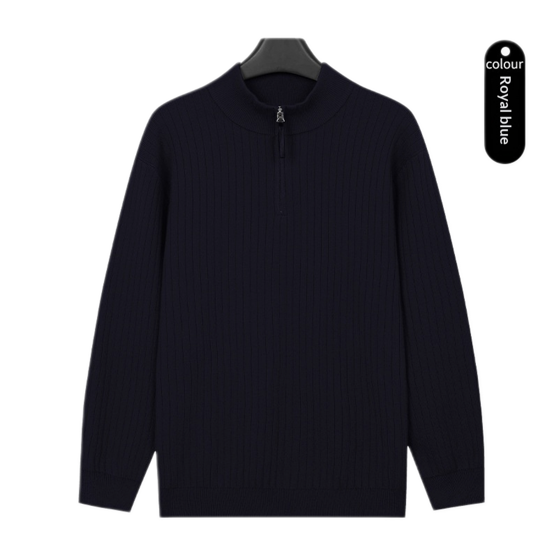 Sweater de lino hombre color azul zafiro