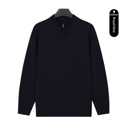 Sweater de lino hombre color azul zafiro