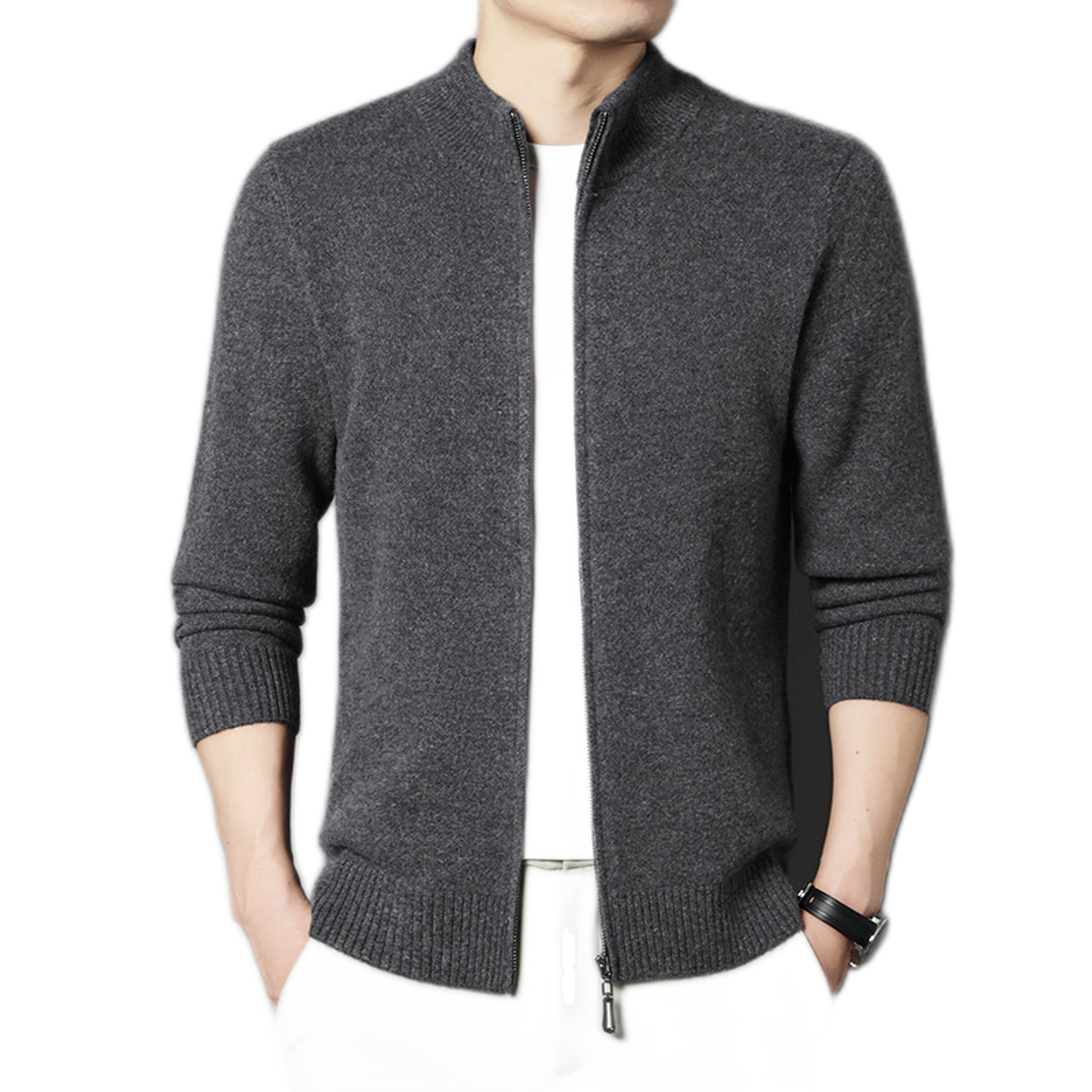 Sweater de lana hombre color gris