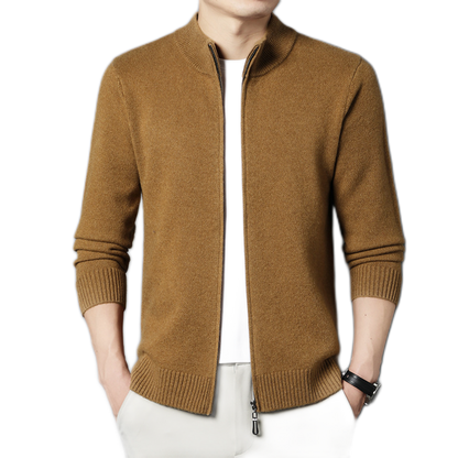 Sweater de lana hombre color dorado