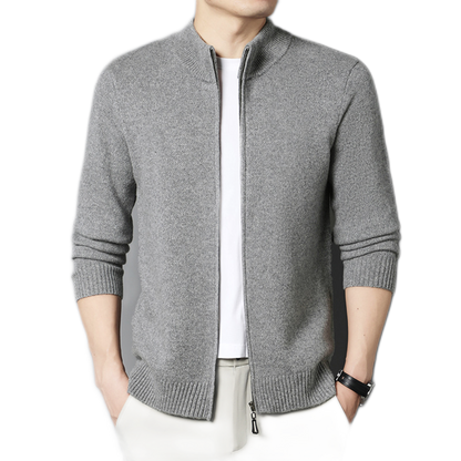 Sweater de lana hombre color gris claro