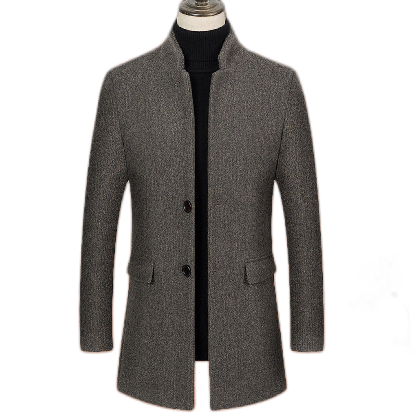 Chaqueta de lana hombre color caqui