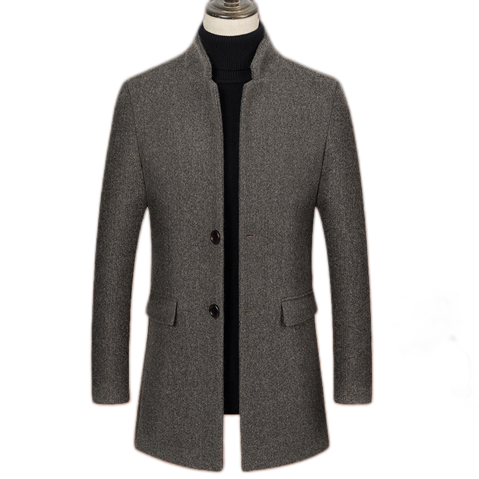 Chaqueta de lana hombre color caqui