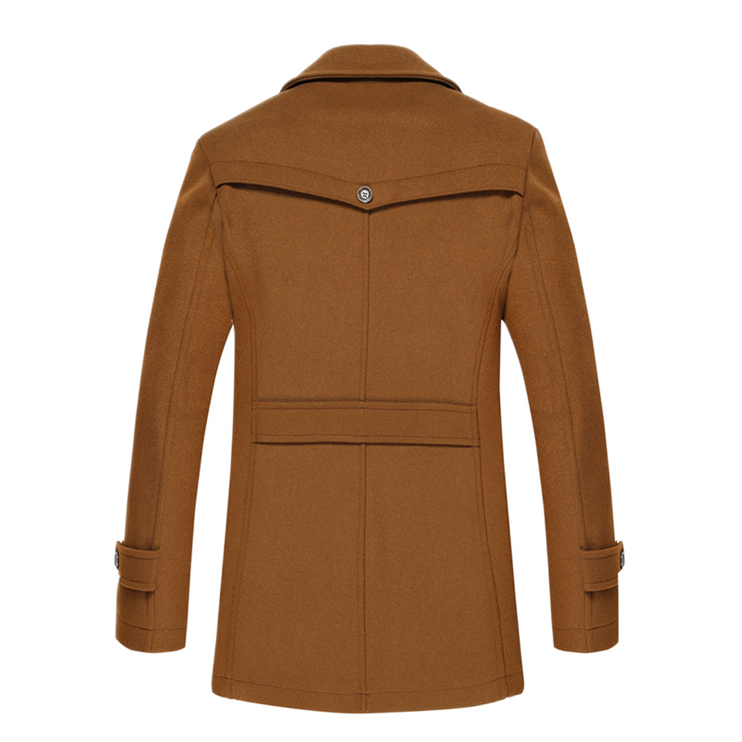 Chaqueta de lana hombre, estilo trench slim