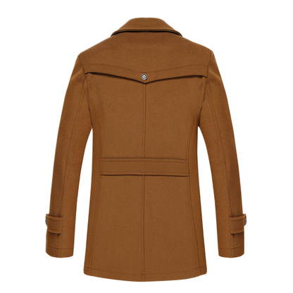 Chaqueta de lana hombre, estilo trench slim
