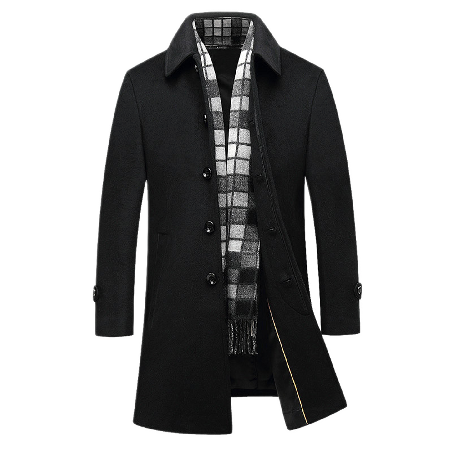 Chaqueta de lana hombre color negro
