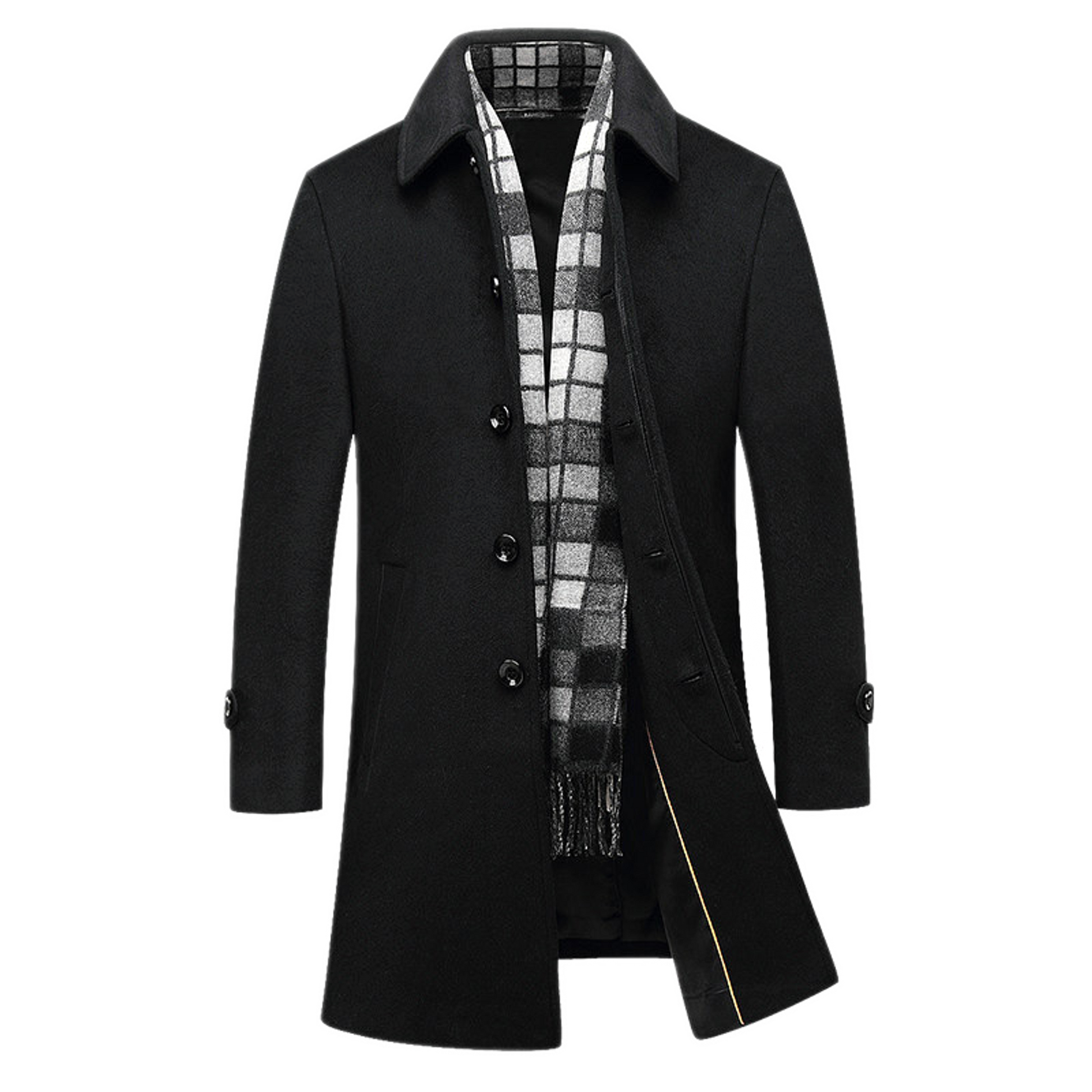 Chaqueta de lana hombre color negro