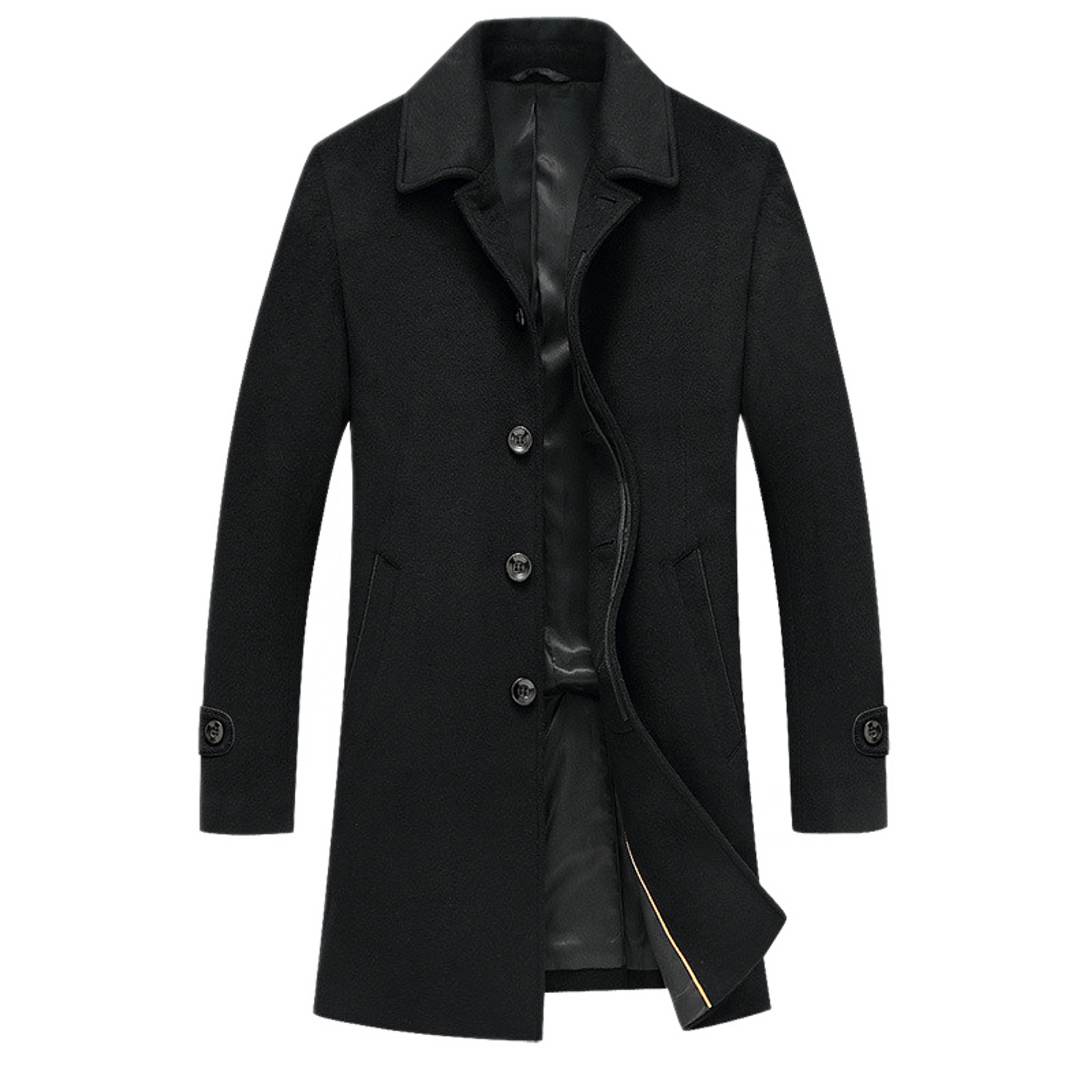 Chaqueta de lana hombre, color negro