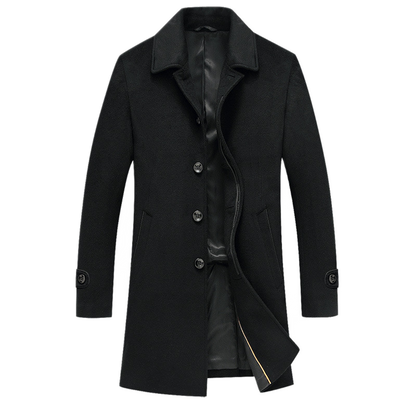 Chaqueta de lana hombre, color negro