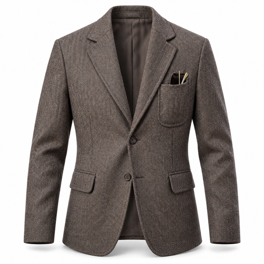 Luansky AI white product card — blazer-lana-tweed-hombre