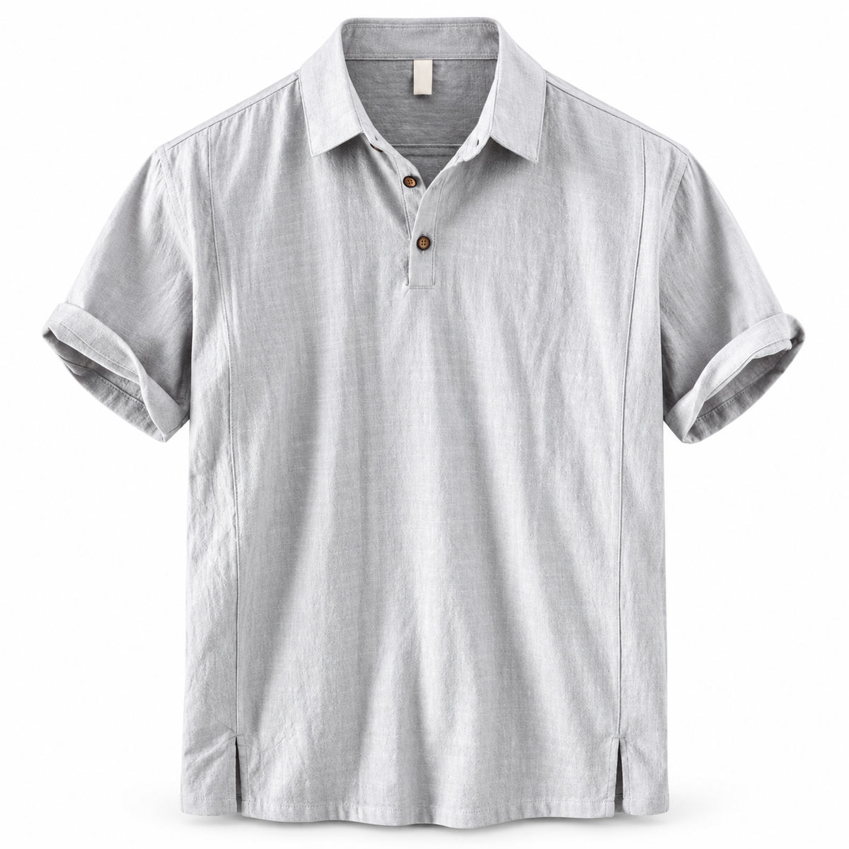 Luansky AI white product card — camisa-algodon-hombre-corte-clasico