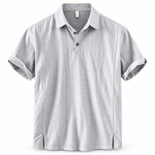 Luansky AI white product card — camisa-algodon-hombre-corte-clasico