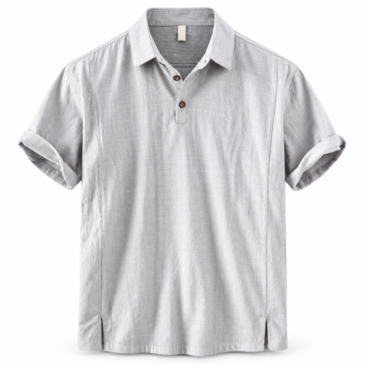 Luansky AI white product card — camisa-algodon-hombre-corte-clasico