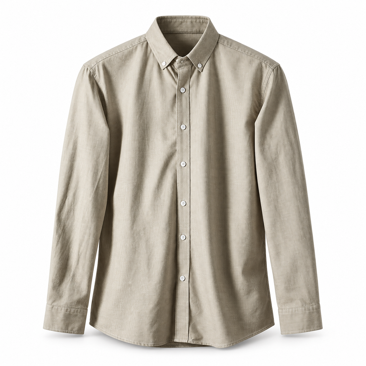 Luansky AI white product card — camisa-algodon-hombre-pied-de-poule