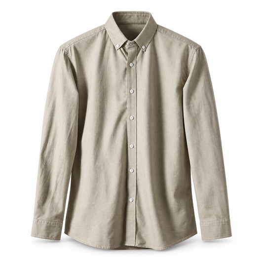 Luansky AI white product card — camisa-algodon-hombre-pied-de-poule