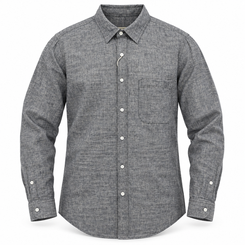 Luansky AI white product card — camisa-algodon-hombre-tonos-gris