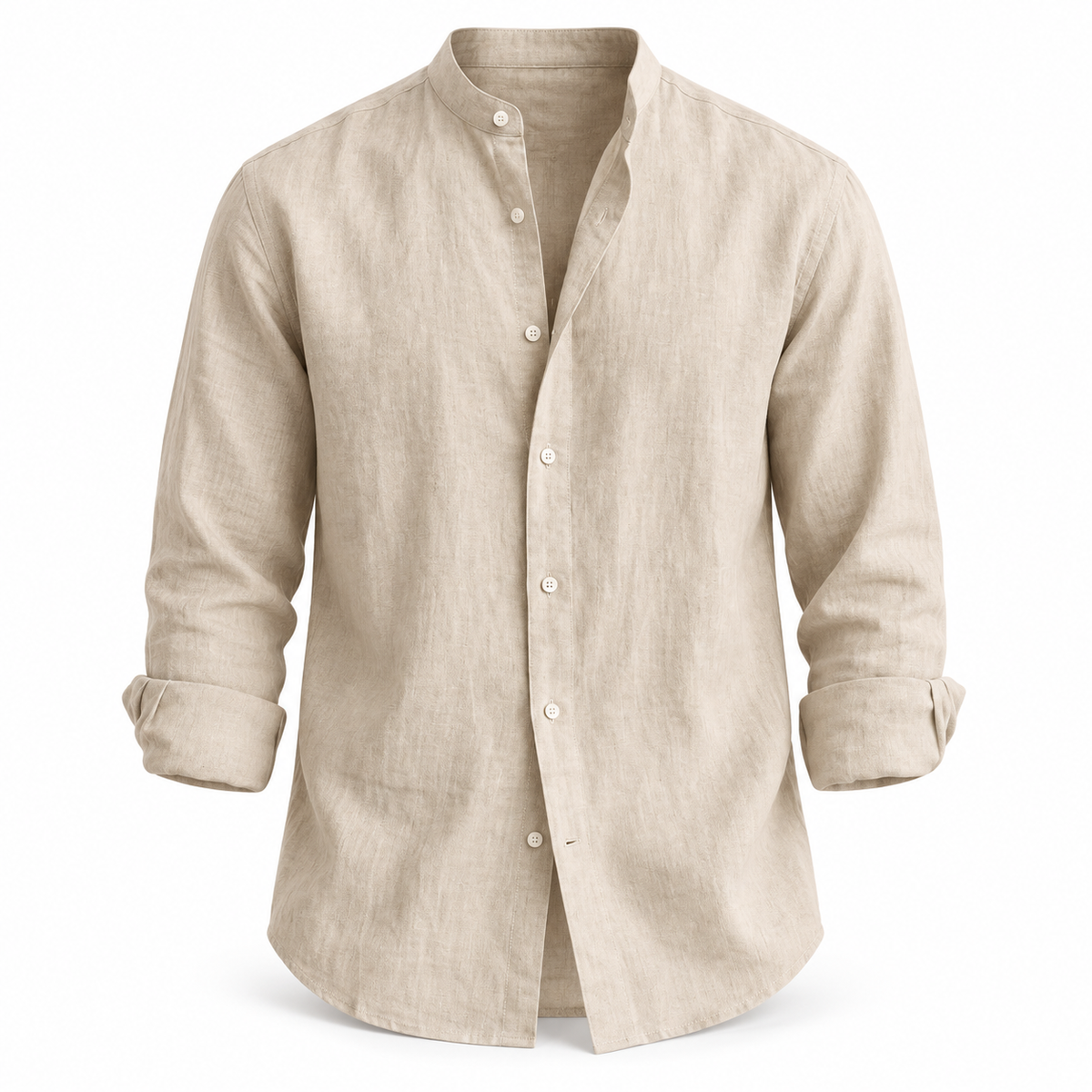 Luansky AI white product card — camisa-lino-hombre-corte-suelto-esencial