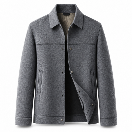 Luansky AI white product card — chaqueta-lana-hombre-cruzada