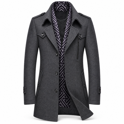 Luansky AI white product card — chaqueta-lana-hombre-trench-5-colores