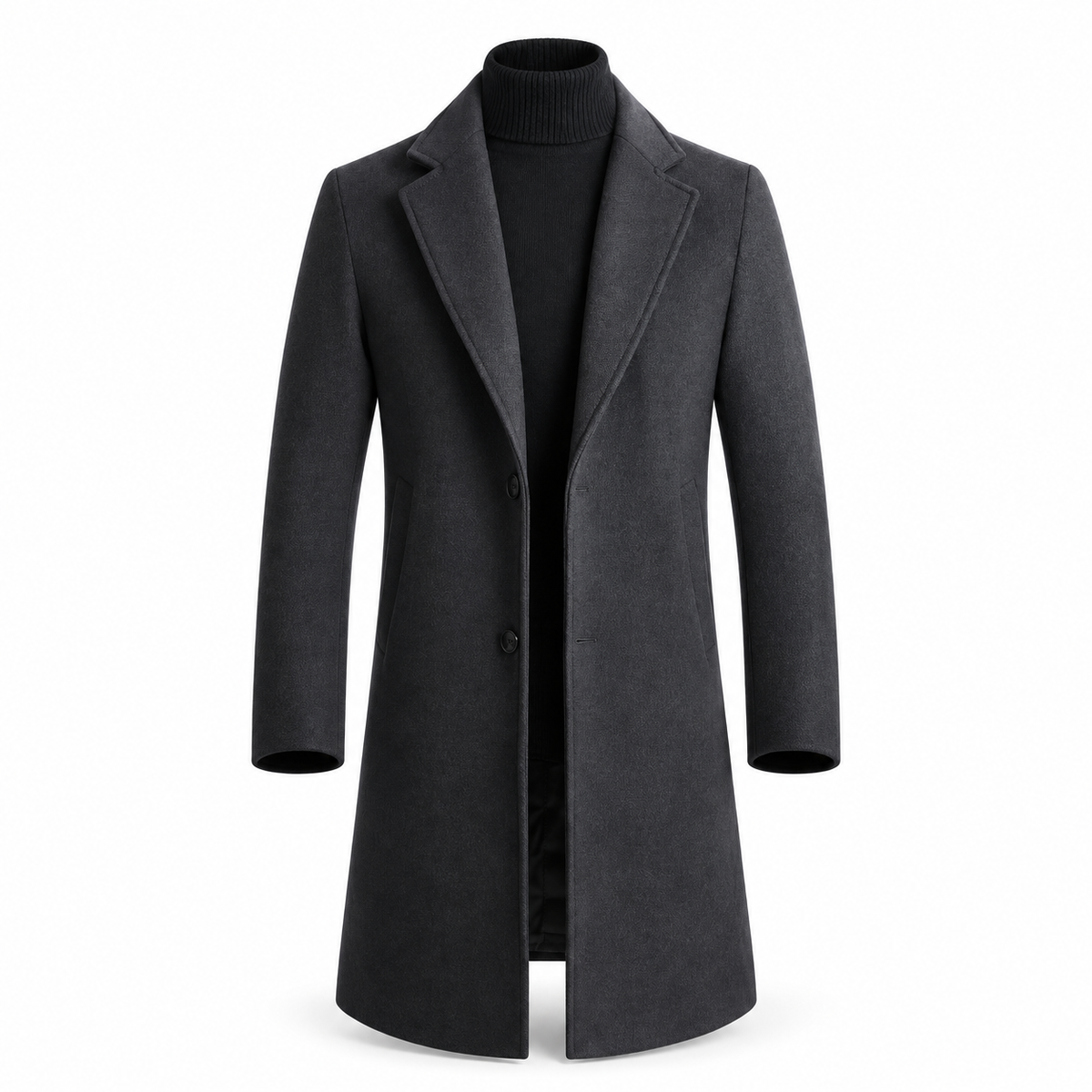 Luansky AI white product card — chaqueta-lana-hombre-trench-negro-azul