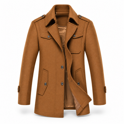 Luansky AI white product card — chaqueta-lana-hombre-trench-slim