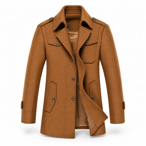 Luansky AI white product card — chaqueta-lana-hombre-trench-slim