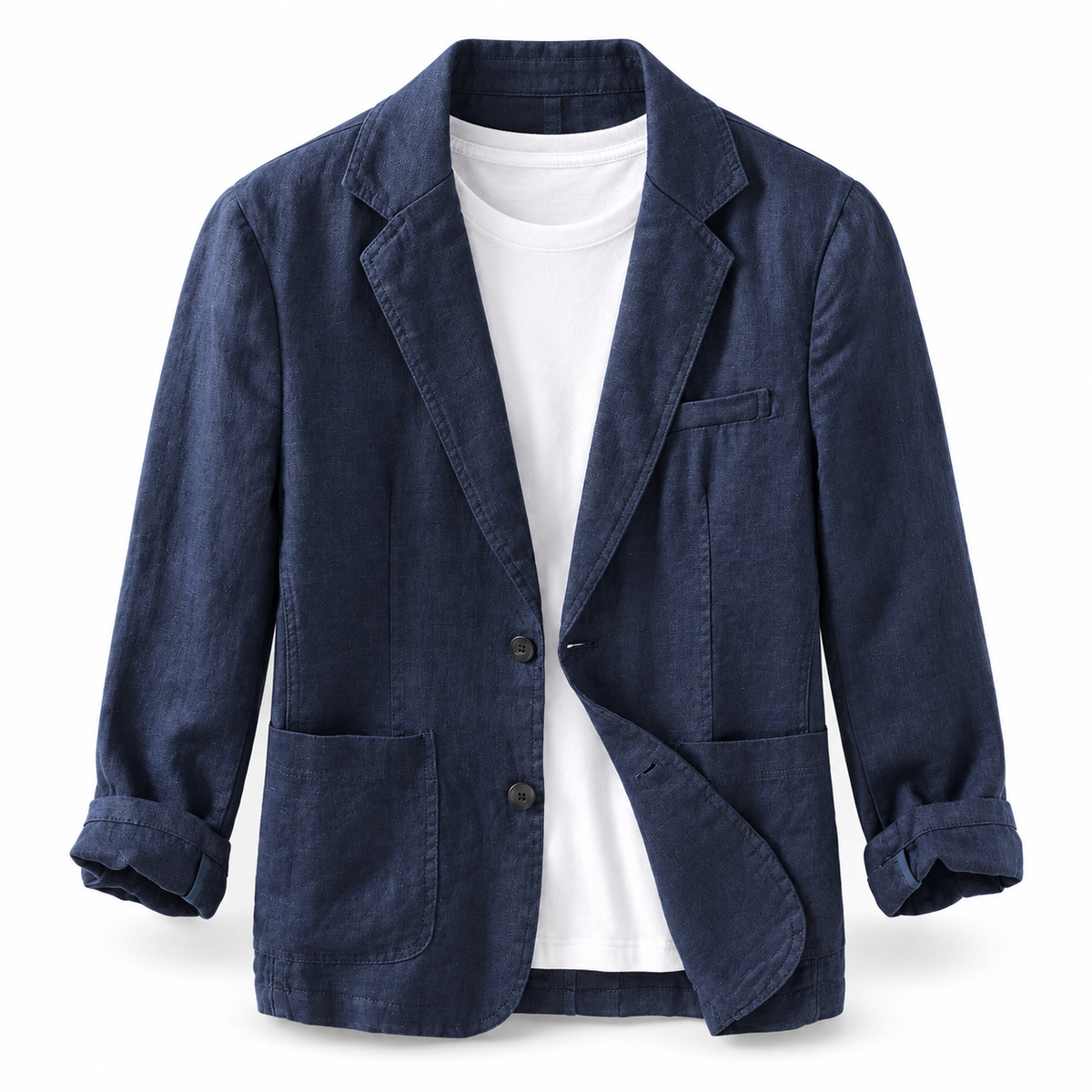 Luansky AI white product card — chaqueta-lino-hombre