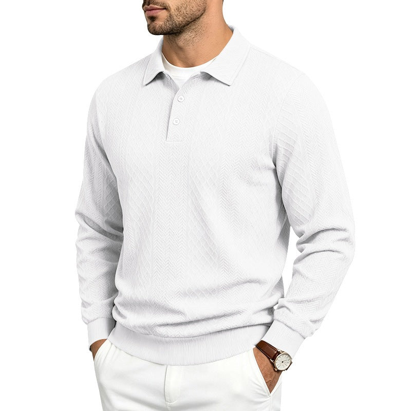 Kit loungewear hombre blanco, pulóver de punto texturizado