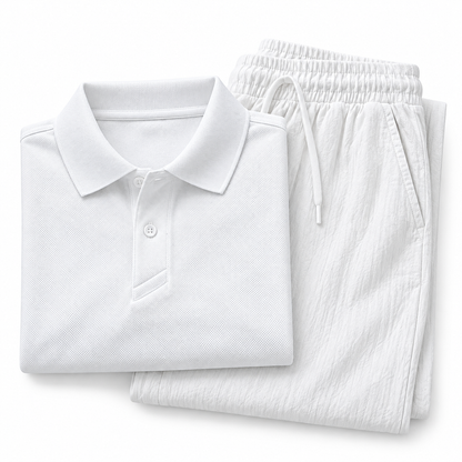 Luansky AI white card — duo-esencial-polo-pantalon