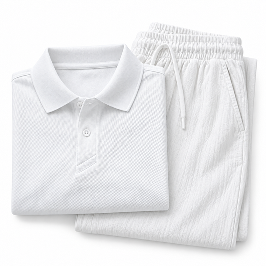 Luansky AI white card — duo-esencial-polo-pantalon