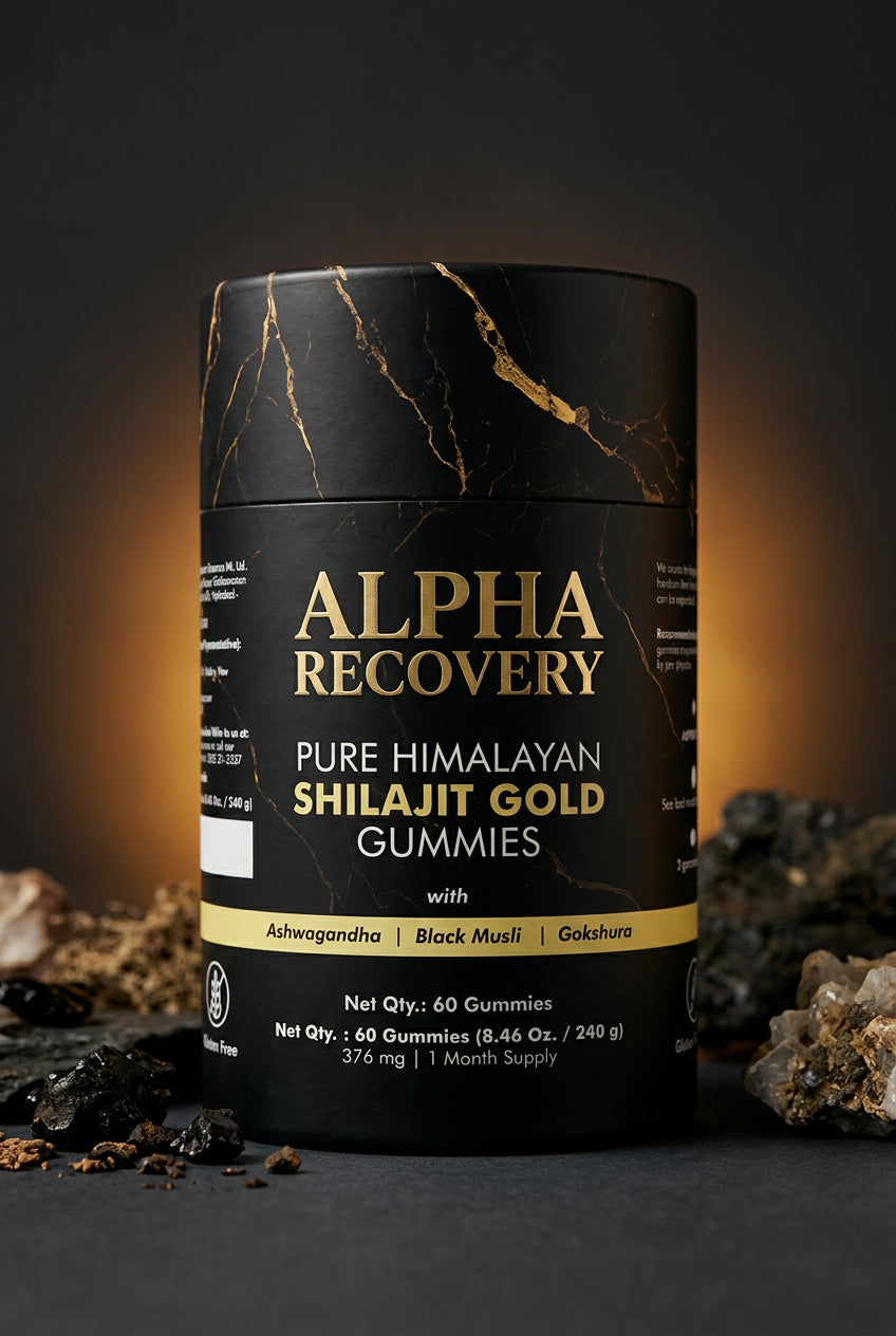 The Alpha Recovery Formula — Pure Himalayan Shilajit Gold Gummies with Ashwagandha, Black Musli and Gokshura