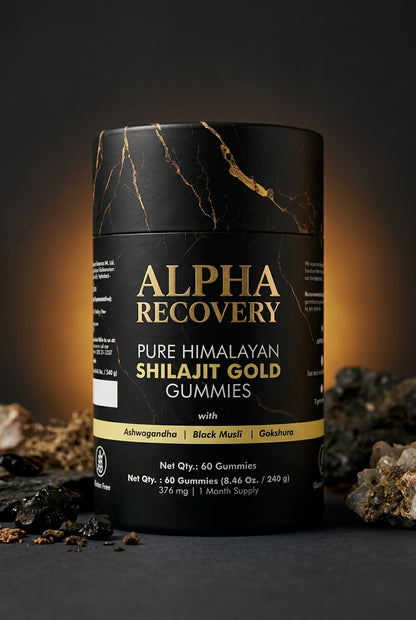 The Alpha Recovery Formula — Pure Himalayan Shilajit Gold Gummies with Ashwagandha, Black Musli and Gokshura
