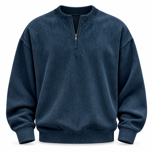 Luansky AI white product card — kit-loungewear-hombre-azul-marino-corduroy