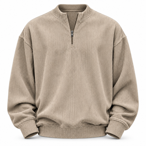 Luansky AI white product card — kit-loungewear-hombre-beige-corduroy