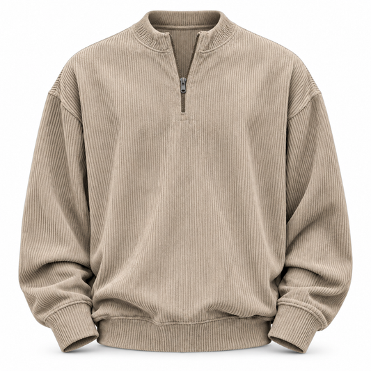 Luansky AI white product card — kit-loungewear-hombre-beige-corduroy