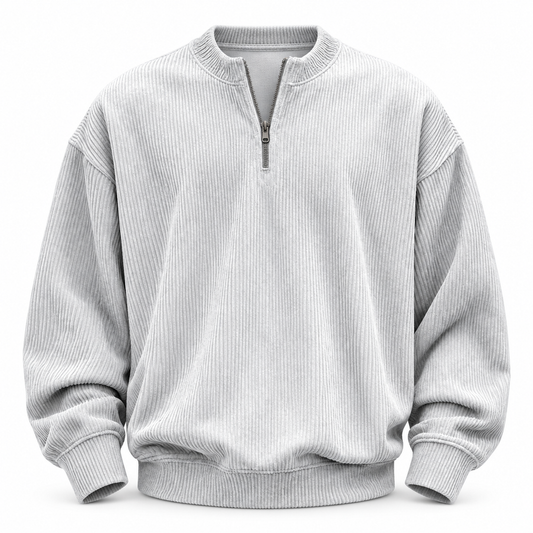 Luansky AI white product card — kit-loungewear-hombre-blanco-corduroy