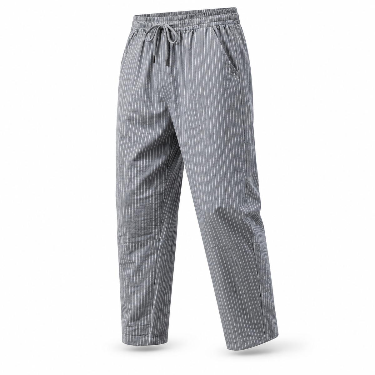 Luansky AI white product card — pantalon-algodon-hombre-a-rayas-cropped