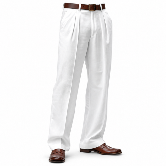 Luansky AI white product card — pantalon-algodon-hombre-bolsillo-corte-suelto