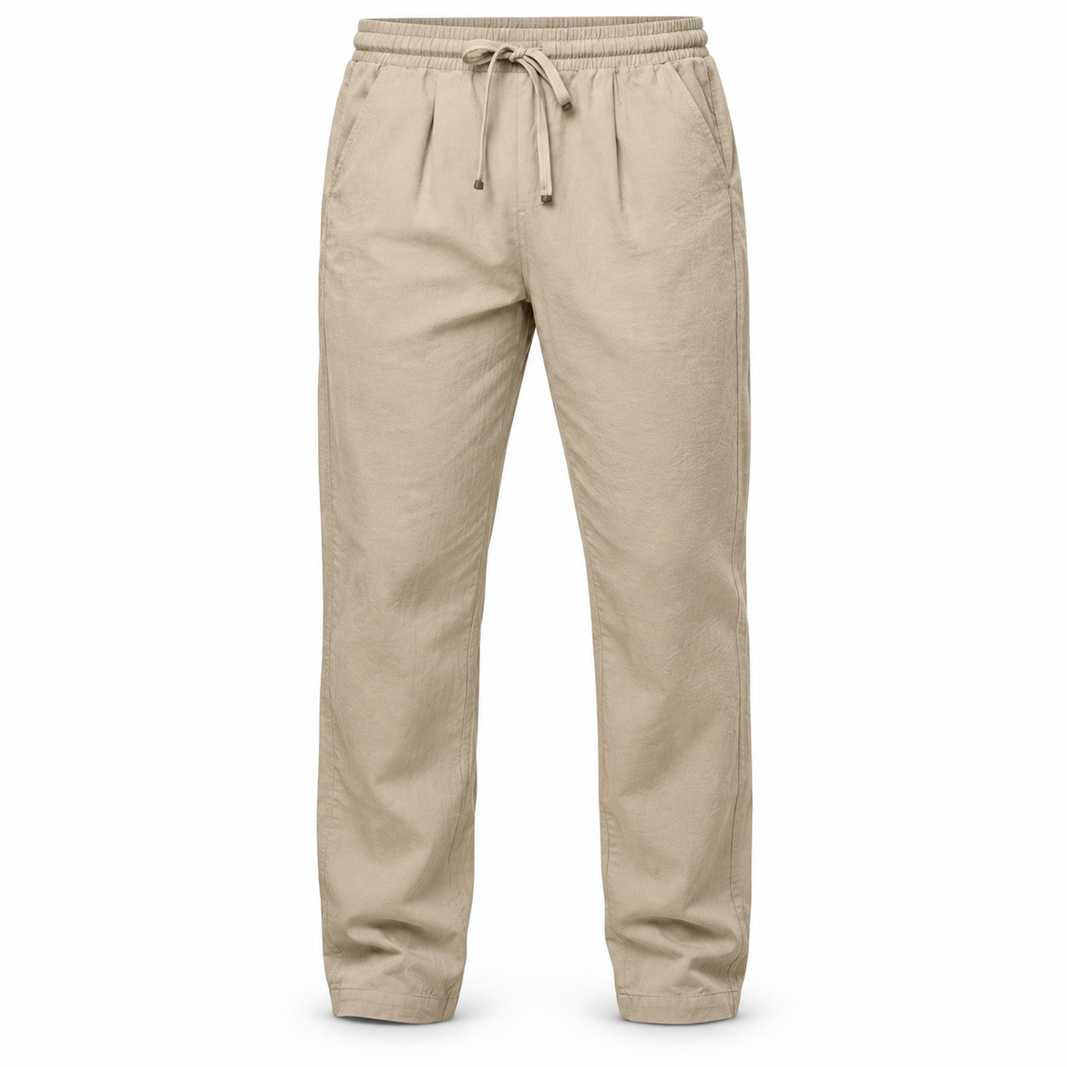 Luansky AI white product card — pantalon-algodon-hombre-corte-suelto-tradicional