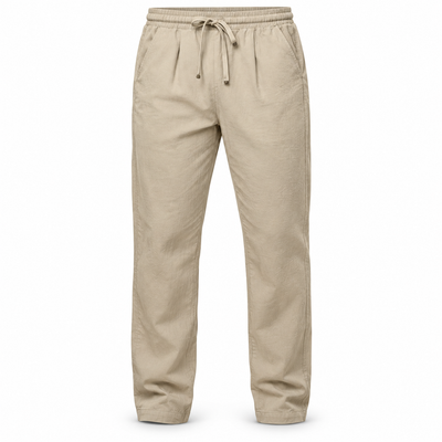 Luansky AI white product card — pantalon-algodon-hombre-corte-suelto-tradicional