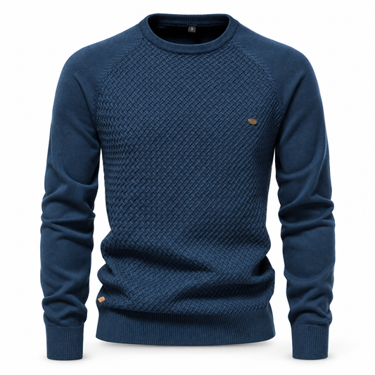 Luansky AI white product card — sweater-algodon-hombre-6-colores